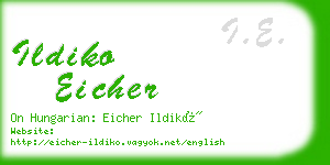 ildiko eicher business card